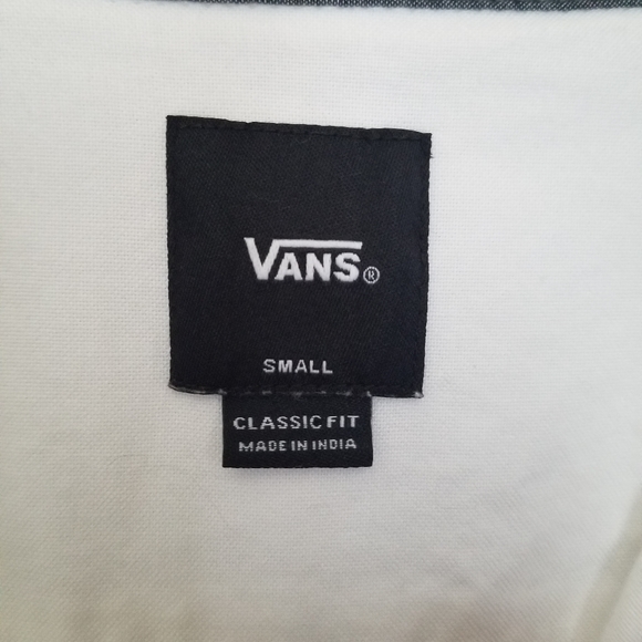 Vans men's small white and black cupid button-up short sleeved cotton sh… - Picture 5 of 8